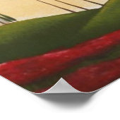 Tuscan Villas and Poppies Print Poster (Ecke)