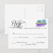 Tuscan Vineyard Hochzeit RSVP Postkarte (Vorne/Hinten)