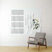 Tuscan Wedding Welcome Sign Seating Chart Wandteppich (Beispiel (Horizontal))