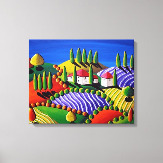 Tuscan Whimsica Landschaft Kunst, Dichtung und Mus Leinwanddruck (Vorderseite)