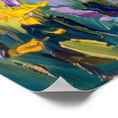 Tuscan Wildflower Path Landschaftsposter Poster (Ecke)