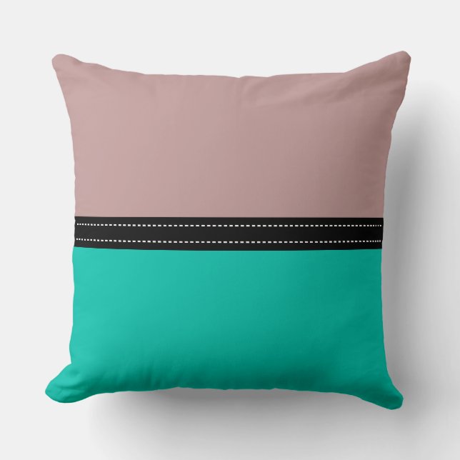 Tuscany & Amazonite - Fester Farbhintergrund Kissen (Vorderseite)