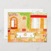 Tuscany Café Postkarte (Vorne/Hinten)