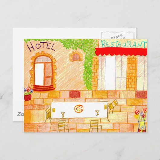 Tuscany Café Postkarte (Vorne/Hinten)