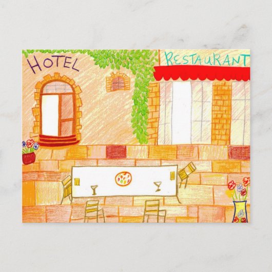 Tuscany Café Postkarte (Vorderseite)