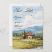Tuscany Countryside Vineyard Wedding  Save The Date (Vorderseite)