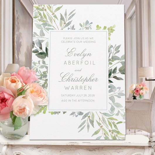 Tuscany Eukalyptus Greenery Wedding Einladung