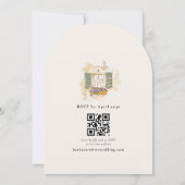 Tuscany Italy Arched Destination Wedding Einladung (Rückseite)