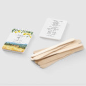 Tuscany Italy Lemons Watercolor Wedding Program Fächer (Non-assembled)