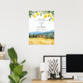 Tuscany Italy Lemons Wedding Welcome Sign Poster (Heimbüro)