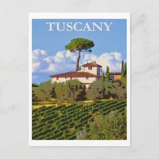 TUSCANY ITALY POSTKARTE (Vorderseite)