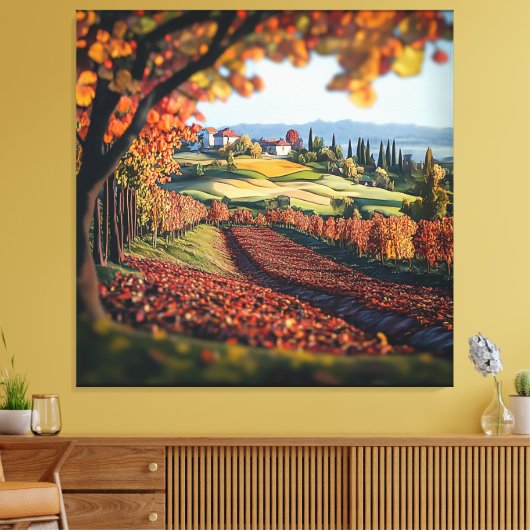 Tuscany Italy Vineyard Landscape Stretched Canvas  Leinwanddruck (Insitu (Wohnzimmer))