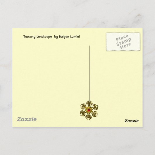 TUSCANY LANDSCAPE POSTKARTE (Rückseite)
