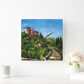 TUSCANY LANDSCAPE QUADRATISCHE WANDUHR (Zuhause)