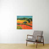 TUSCANY LANDSCAPE WITH SUNFLOWERS IN RED ORANGE WANDTEPPICH (Beispiel (Horizontal))
