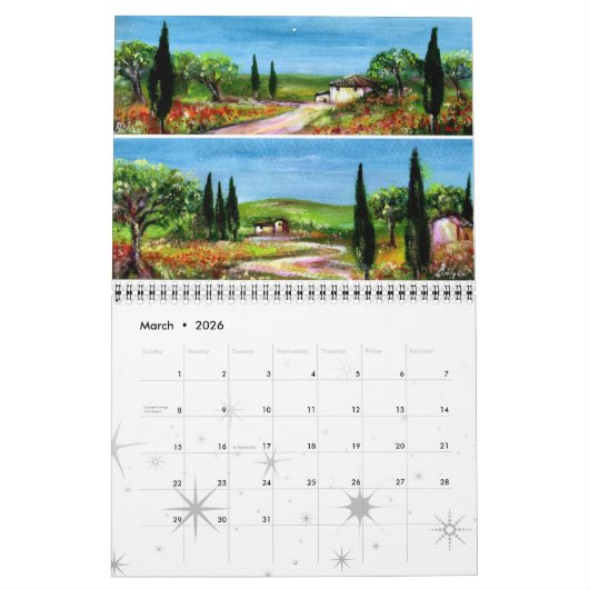 TUSCANY LANDSCAPES FINE ART COLLECTION 2017 KALENDER (Mär 2026)