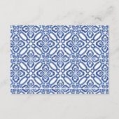 Tuscany Lemons Blue Tiles Polterabend Registry Begleitkarte (Rückseite)