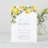 Tuscany Lemons Brautparty Einladung (Stehend Vorderseite)