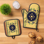 Tuscany Ofenhandschuh & Topflappen-Set (Oben Unten)