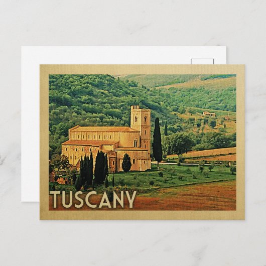 Tuscany Postcard Italy Vintage Travel Postkarte (Vorne/Hinten)