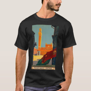 Tuscany Siena Vintage Reiseplaner T-Shirt