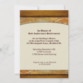 Tuscany Stone Business Executive Retirement Custom Einladung (Rückseite)