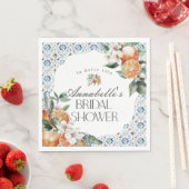 Tuscany Tile Italienisches Brautparty Tischdekorat Serviette (Beispiel)