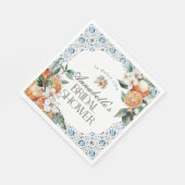 Tuscany Tile Italienisches Brautparty Tischdekorat Serviette (Ecke)