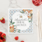 Tuscany Tile Italienisches Brautparty Tischdekorat Serviette (Beispiel)