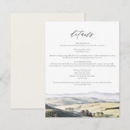 TUSCANY Watercolor Skyline Reisedetails Karte