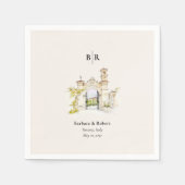 Tuscany Wedding Cocktail Serviette (Vorderseite)