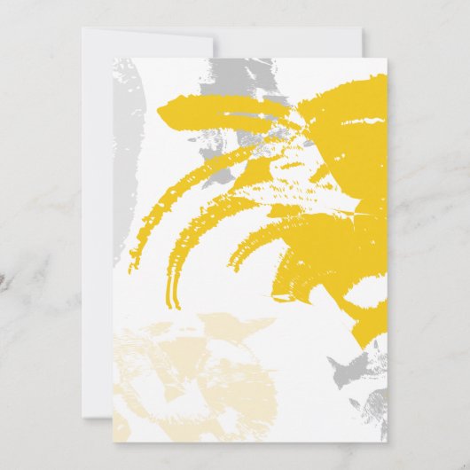 Tuscany Yellow Gray Pinselstriche Save the Date Einladung (Rückseite)