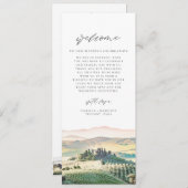 TUSCANY Zielort Begrüßungsschreiben Zeitleiste Menükarte (Vorne/Hinten)