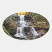 Tuscarora Falls Ovaler Aufkleber (Vorderseite)