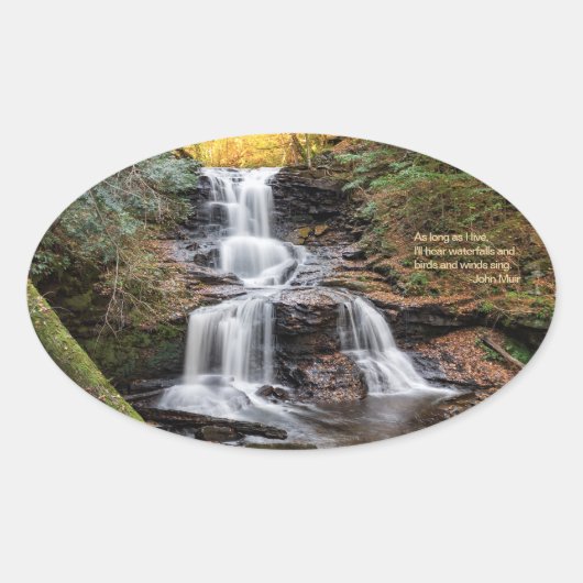 Tuscarora Falls Ovaler Aufkleber (Vorderseite)