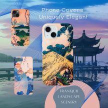 Tusche-Grafiken asiatische Landschaft