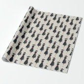Tusche-Wasch-Kleines-Schwarzes-Kleid Mode Muster Geschenkpapier (Ungerollt)