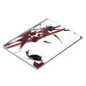 Tuschekunst mit Schnecke und Rotem Bambus Notizblock (Linke Seite)