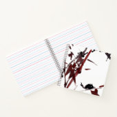 Tuschekunst mit Schnecke und Rotem Bambus Notizblock (Innenseite)