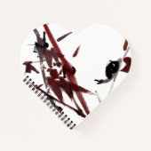 Tuschekunst mit Schnecke und Rotem Bambus Notizblock (Vorderseite)