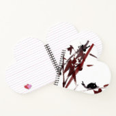 Tuschekunst mit Schnecke und Rotem Bambus Notizblock (Innenseite)