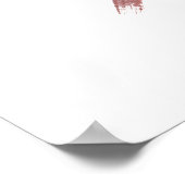 Tuschekunst mit Schnecke und Rotem Bambus Poster (Ecke)