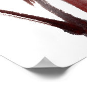 Tuschekunst mit Schnecke und Rotem Bambus Poster (Ecke)