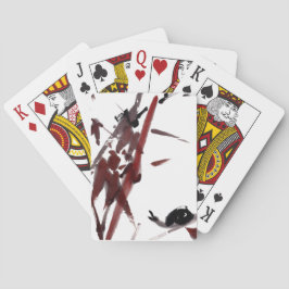 Tuschekunst mit Schnecke und Rotem Bambus Spielkarten