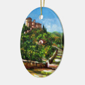 TUSKANISCHE LANDSCHAFT 3 KERAMIK ORNAMENT (Links)