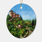 TUSKANISCHE LANDSCHAFT 3 KERAMIK ORNAMENT (Links)