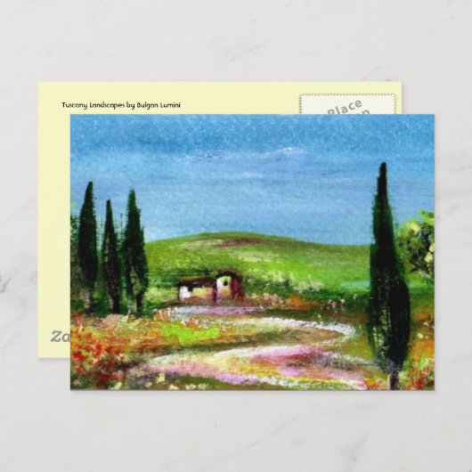 TUSKANISCHE LANDSCHAFT 5 POSTKARTE (Vorne/Hinten)