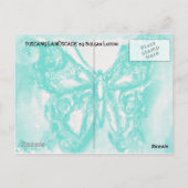 TUSKANISCHE LANDSCHAFT MIT GRÜNEN HÜLLEN POSTKARTE (Rückseite)