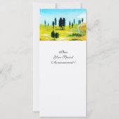 TUSKANISCHE LANDSCHAFT MIT KUCHEN, weiß Einladung (Rückseite)