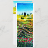 TUSKANISCHE LANDSCHAFT MIT KUCHEN, weiß Einladung (Vorne/Hinten)